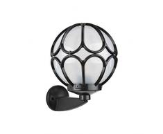 Homemania MDL.2891 Lampe Murale Garden Applique, Noir ABS, PolyÃ©thylÃ¨ne 20 x 27 x 30 cm