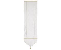 Linder 0171 /10/338 Store Pointe Relevable Aspect Lin Blanc Passe Tringle 45 x 165 cm
