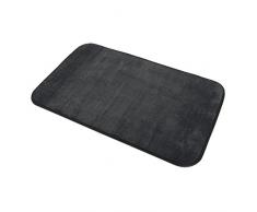 Douceur dInterieur 6GMB269NR Vitamine Tapis de Salle de Bain Polyester Noir 75 x 45 x 1 cm