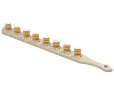 KESPER Verre Ã Liqueur en pin FSC avec 8 Verres, Dimensions : env. 720 x 60 x 65 mm.
