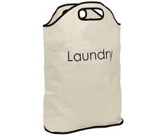 Viceni Sac à Linge en Polyester, Polyester, crème, 49 x 58 x 1 cm