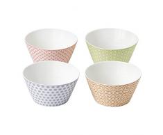 Royal Doulton Pastels Lot de 4 Bols à céréales en Porcelaine Multicolore 15 cm