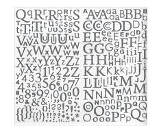 Artemio 11004048 Sticker Alphabet Scrapbooking X 300, Papier, Argent, 14 x 0,2 x 24,5 cm