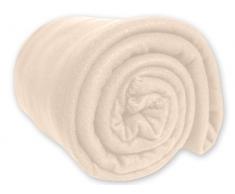 Soleil dOcre 510056 Couverture Polaire Polyester Ecru/Naturel 180 x 220 cm