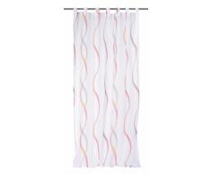 Home Fashion 48107-807 Rideau Voilage ImprimÃ©e avec Boucles Foulard Rouge 245 x 140 cm