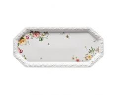Rosenthal 10430-407165-12844 Plat à Cake Rectangulaire Porcelaine, Rose, 40,3 x 18,8 x 3,8 cm