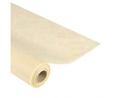Viphome 6NAJ037CR Nappe Effet Tissu CrÃ¨me 120 x 1000 cm