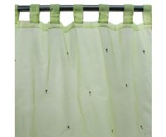 Thedecofactory 110284 Voilage, Polyester, Vert, 110 x 250 x 3 cm