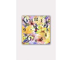Bonamaison Horloge Murale en MDF, Multicolore, 30 x 30 cm