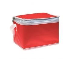 eBuyGB Isotherme Sac Isotherme avec Bordure Blanche, Non tissÃ©, Rouge, 23.8Â x 14Â x 3.81Â cm