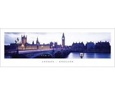 1art1 Londres Midi Poster - Houses of Parliament, Angleterre (91 x 30 cm)