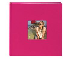 Goldbuch Album avec dÃ©coupe pour Photo, Photo en Papier texturÃ© pour Photos de 10 x 15 cm, Reliure de qualitÃ© supÃ©rieure en Papier texturÃ© Aspect Lin, Papier, Rose Bonbon, fÃ¼r 200 Fotos