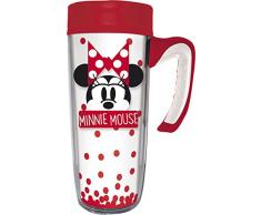 Grupo Erik Editores Tasse de Voyage Minnie, Porcelaine, Blanc, 20Â x 8Â x 20Â cm
