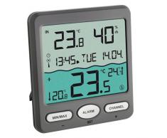 TFA-Dostmann Thermomètre de Piscine Venise 30,3056,10, pour Surveillance de la température de leau dans Une Piscine, Bassin ou Piscine, Gris