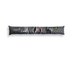 douceur dintérieur bas de porte 85x15cm polyester fun cat