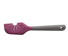 Zenker 44916 Spatule 2 en 1 racle et nettoie, spatule pour pÃ¢tisserie, spatule pour nettoyage de fouet, Silicone, Nylon, Rose, 27 cm