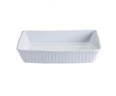 Mason Cash Classic Collection Fine et Plat de Service de Cuisson à rôtir rectangulaire en céramique 33 cm, Blanc