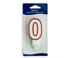 Decora 0316500 NR 0 Bougie avec Bord Cire Blanc 7,5 x 4,0 x 1,0 cm