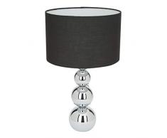 Ranex 6000.075 Lampe de table - abat-jour noir, fonction gradation tactile