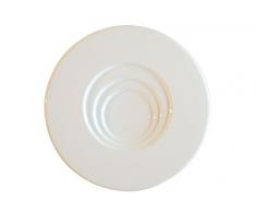 AMABIENTE - Designcandles 8911-01 Assiette Ã Bougies, CÃ©ramique, Blanc, 20 x 20 x 2 cm