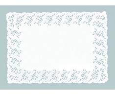 IBILI 701830 Napperons Rectangulaires, Verre, Blanc, 39 x 20 x 1 cm