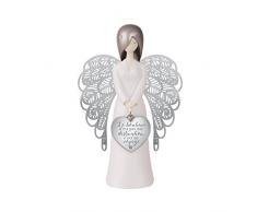 You Are An Angel AN010F Figurine Bonheur Pas Une Destination, Plastique, Beige, 15,5 x 6 x 17 cm