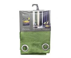homea rideau a oeillets 140x240 cm occultant velours paleo kaki