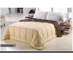 OPORTUNIDADES32 Couette réversible de 350 g, Bicolore, Couleur Beige Chocolat (90 et 105 cm (180 x 270)