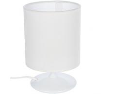 belssia Lampe de chevet avec écran, blanc