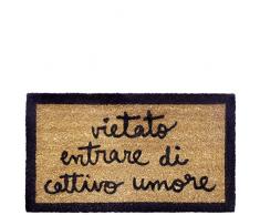 Laroom Paillasson Motif Vietato Entrare di Ugly Umore, Jute et Base antidÃ©rapante, Marron, 40Â x 70Â x 1.8Â cm