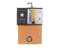 coton dintérieur rideau a oeillets 140x240 cm coton panama brique