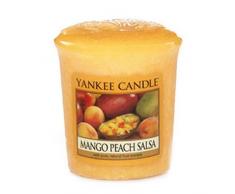 YANKEE CANDLE 1114686E Bougie Parfum Mangue/PÃªche Votive, Cire, Orange, 4,6 x 4,5 x 5,5 cm