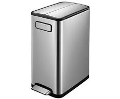 EKO développement Vertical Poubelle, Argent, 30 litres