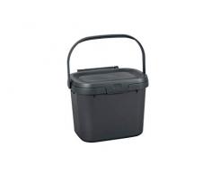 Addis Poubelle à Compost pour déchets Alimentaires, Plastique, Metallic Silver, Compost Caddy