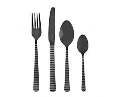 VINERS Eminence 16Â piÃ¨ces Ensemble de Couverts en Acier Inoxydable 18/10Â avec revÃªtement en Titane, Noir