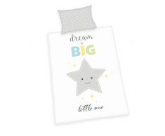 Herding BABY BEST Parure de Lit pour Enfants, Jana lÃtoile Réversible, Housse de Couette 100 x 135 cm, Taie dOreiller 40 x 60 cm, Coton/Renforcé