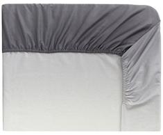 Designers Guild - Saraille Drap Housse Satin de Coton Gris 90 x 190 cm