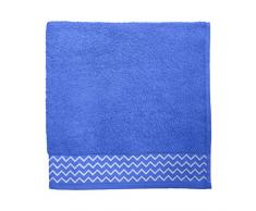 Santens Pat Eponge Serviette de Bain, Coton, Bleu, 68140