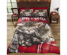 Rapport Parure de lit pour Chat câlin, Multicolore, King