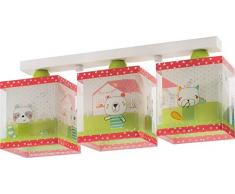plafonnier enfant 3 lumières My Sweet Home animaux