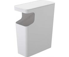 YAMAZAKI home Tower Table dappoint et Poubelle en rÃ©sine ABS Blanc