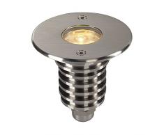 SLV DASAR LV Pro Lampe dextÃ©rieur, encastrable de sol rond inox 316, 40Â Â°, 6Â W, Power LED, 3000Â K, IP67Â 233510