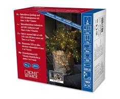 Konstsmide 3741-100 Guirlande dEclairage de Cerise ExtÃ©rieur sur Pile avec Interrupteur 80 LEDs Blanc Chaud CÃ¢ble Noir