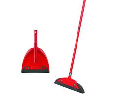 Vileda Super Balayette Classic Balai, Acier, Rot, 16 x 49 cm
