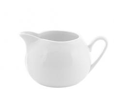 H&H H & H Pengo T18C - Pichet à Lait en Porcelaine en Forme de Boule 310 CC - Blanc