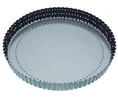 Master Class Kitchen Craft KCMCCB40 Plat Quiche, Acier au Carbone, Gris, 28 x 28 x 18 cm