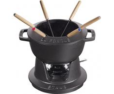 Staub 40511-971-0 Service à fondue en fonte, Noir Mat, 18 cm