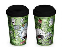 Cartoon Network MGT24976 Rick and Morty (Quotes) Travel Mug, Multicolore