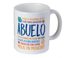 Mopec Vieux Tasse en cÃ©ramique dans Une boÃ®te Cadeau, Porcelaine, Blanc et Bleu, 8,1Â x 8,1Â x 9,5Â cm