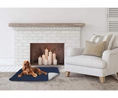 Double-face coussin pour chien 60x100cm Bleu foncÃ©/Gris clair